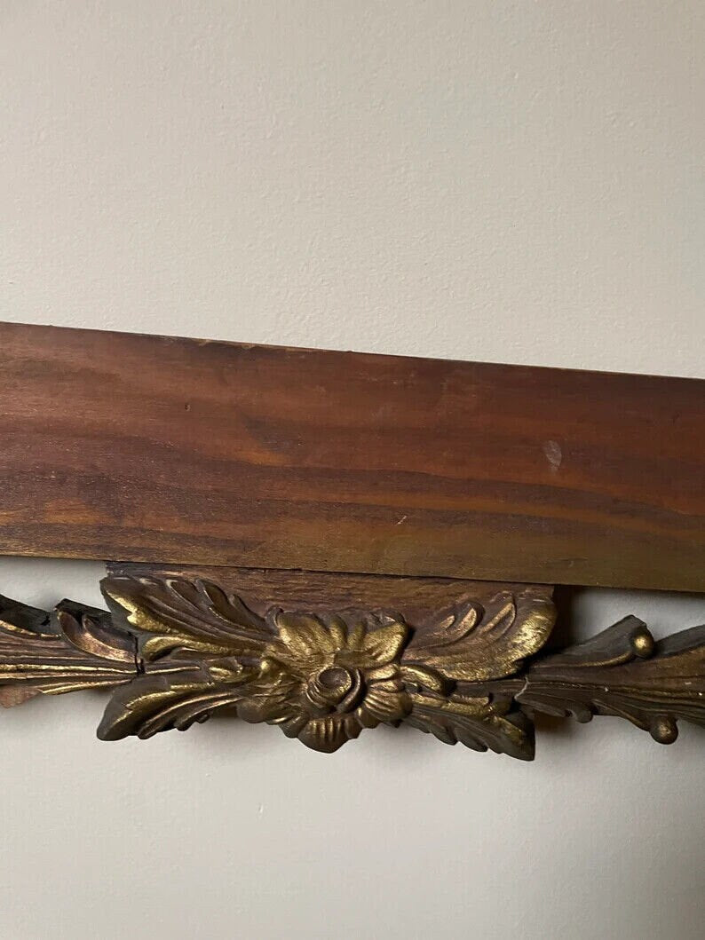 Antique Victorian Wood Gilt Picture Frame Acanthus Leaf French Wall Art Gallery Display Gilded Ornate Rococo Style Gold Hanging Home Decor